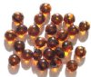 25 6x8mm Faceted Topaz Tortoise Donut Beads